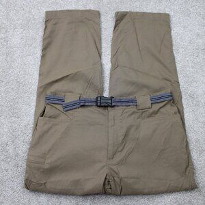 Duluth Pants Men Large x 30 Brown DuluthFlex Dry on the Fly Cargo Belted Stretch